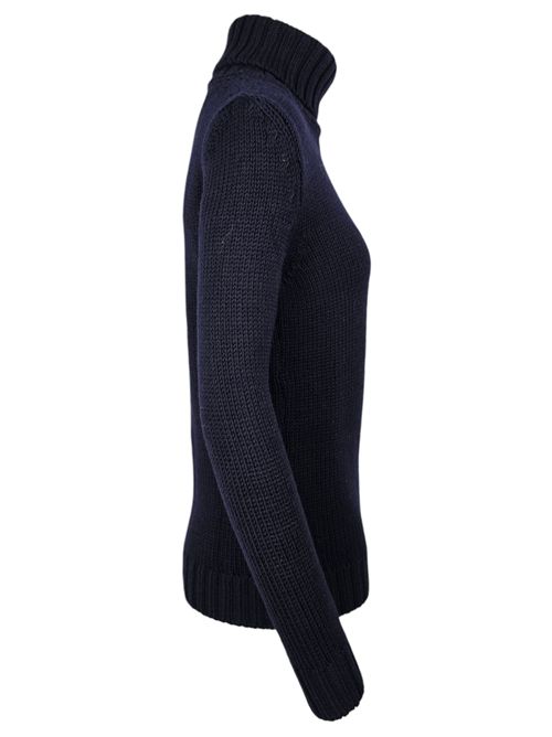 maglia donna lana dolcevita blu Base Milano | B2117-1700852